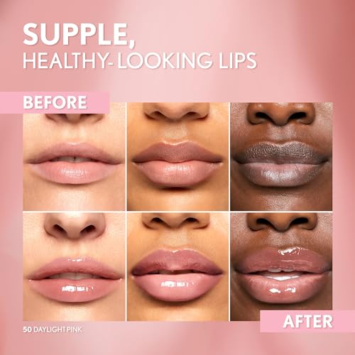 COVERGIRL Clean Fresh Yummy Gloss Daylight Collection, Hydrating, Glossy Shine, Vegan Formula, Daylight Pink 50, 0.33oz