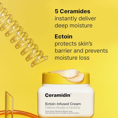 Dr.Jart+ Ceramidin Ectoin-Infused Korean Face Cream Moisturizer for Dry Skin | Korean Skin Care, 1.69 Fl Oz
