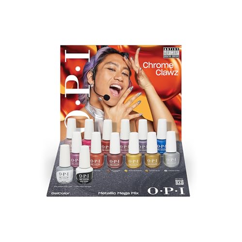 OPI GelColor Gel Nail Polish | Opaque Metallic Finish Gel Nail Polish UV Cure Gel Nail Polish | Metallic Mega Mix Collection