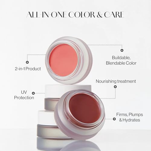 BEIGIC Flush Lip & Cheek Balm - Vegan Buildable & Blendable Multiuse Balm | Natural Flush & Glow | Glowy Blush for Cheeks | Dewy Korean Make Up Cream Blush | 05 Flat White - Neutral Beige, 0.14 fl.oz