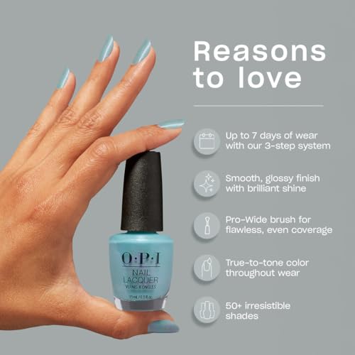 OPI Nail Lacquer Classic Nail Polish Colors | White, Gray & Black Shades | Cr?me, Shimmer, and Glitter Chip Resistant Nail-Polish | Fast Drying, Streak-free Formula | 0.5 Fl Oz