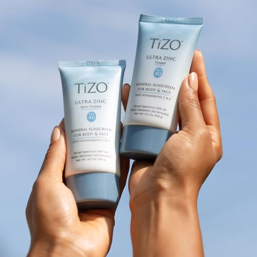 TiZO¢ç Ultra Zinc | Non Tinted | Broad Spectrum SPF 40 for face and body | UVA and UVB protection | 20% Zinc Oxide formula | All Skin Types | 3.5 oz/100 g