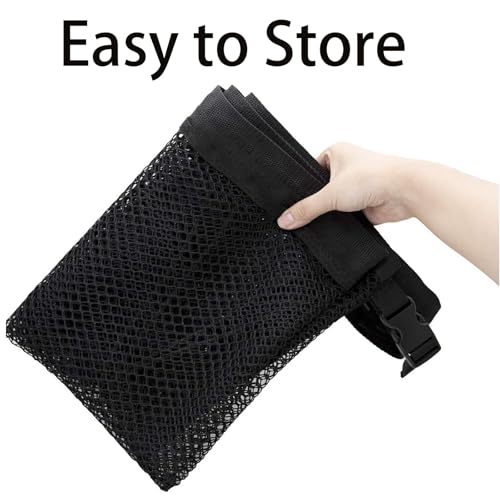 HOINCO Massage Porta Shelf Hammock,Massage Table Accessories Extra Large Under Desk Storage Mesh Pocket for Pillows, Sheets¡¢Bolsters and Accessories,Creates More Space Under Your Table(Black)