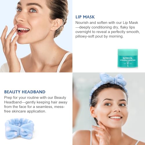 15 PACK Skincare Set with Facial Masks, Under Eye Patches, Face Mist, Lip Mask, Headband, Skin Care for Women, Travel Kit & Birtuday Gifts, Skin Care Gifts for Teens Girls, Mini Gifts Kit for Momen