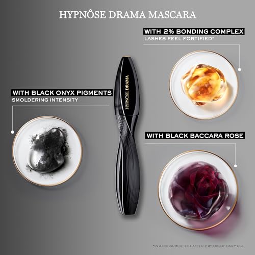 Lanc?me Hypn?se Drama Extreme Volumizing Waterproof Mascara - Up to 17x More Volume - Up to 48 HR Wear- Lengthening & Volumizing - Dramatic Lash Look - Ultra Black - Suitable for Sensitive Eyes
