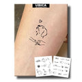 Semi Permanent Tattoos, 2 Sheets Realistic Tiny Temporary for Women Men, Fake Tattoos for Hand Arm Calf, Waterproof, No Reflective, Lasts 1-2 Weeks (Cute Pet Paw & Love Infinity Heart)