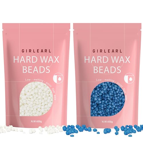 Ajoura 2 lb Rose Hard Wax Beads + 1 lb Rose Hard Wax Beads for Hair Removal, All-purpose Wax Beans for Sensitive Skin, Large Area Coarse Hair Removal, Refill Bag for Brazilian Bikini, Face