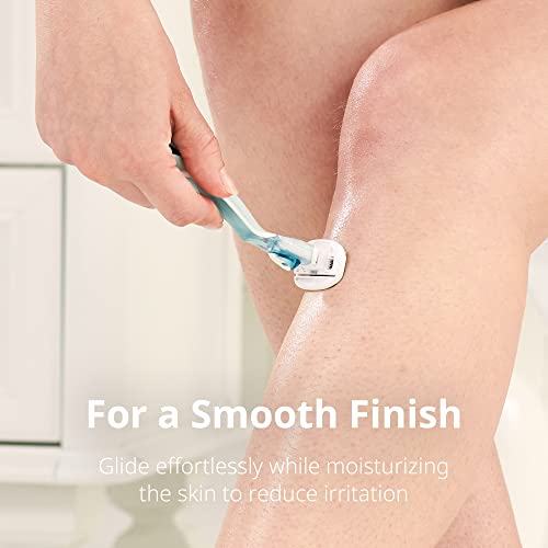 DORCO eve Pack of 5 Razors for Extra Smooth Shaving (No Razor Handle, 8 Piece Razor Blade Refills), Razors for Shaving with Aloe Vera Moisture Bar, Interchangeable Cartridge for Sensitive Skin