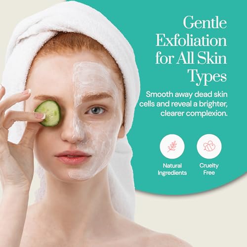 Soapstones Cucumber Facial Scrub - 100ml - Sugar and Jojoba Beads Exfoliating Face Scrub with Safflower Seed Oil to Remove Buildup and Renew Skin - Suitable for All Skin Types