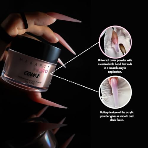 MakarttPro Acrylic Powder -The Enchanted Collection- 56g/2oz, Set of 8 Colors for Nail Extension | Professional Acrylic Nail Cover Powder for Private Nail Technicians, 8 x 56g Combo Pack