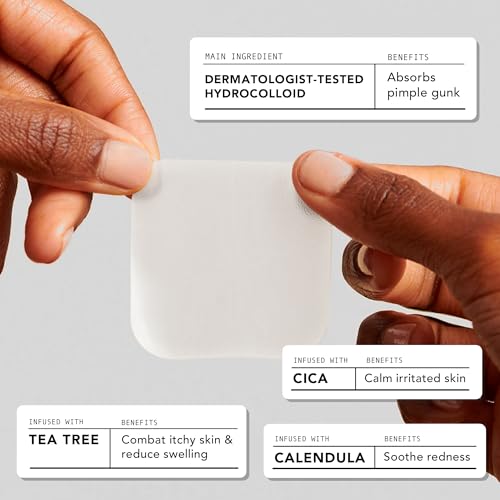 AVARELLE Pimple Patches Hydrocolloid Acne Patches, Acne Spot Treatment for Blemishes and Zit with Tea Tree Oil, Calendula Oil and Cica Oil for Face, Vegan, Cruelty Free (8 XL + Fit + 80 CT)