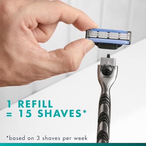 Gillette Mach3 Razor Blades for Men, 3-Blade Razor Refills, 15 Count