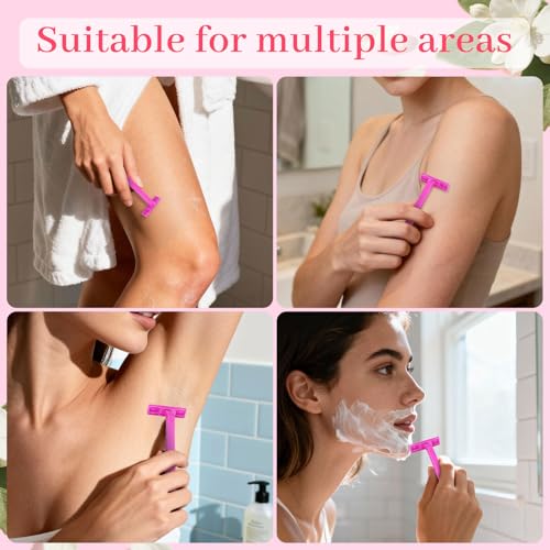 Womens Shaving Cream Bulk Travel and Women's Disposable Razors Individually Wrapped,0.53oz Shave Gel for Women, Care Dry Skin Womens Shave Gel Disposable Razors Women for Travel Guests Homeless£¨10Set£©