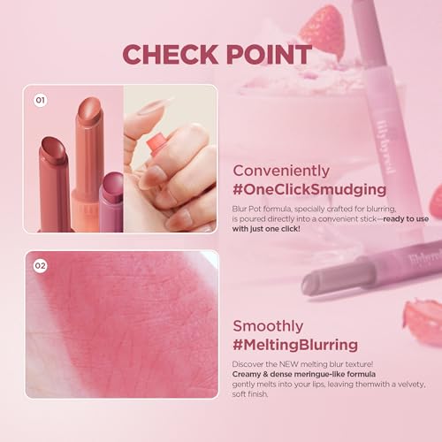 lilybyred Milky Blur Fondue Bar | Korean Multi-Use Lip & Cheek Stick, Soft-Focus Effect, Blur Pot Formula, Velvet Matte Finish, Lightweight, Easy to Blend, 0.06 oz. (03 Figs in Caramel)