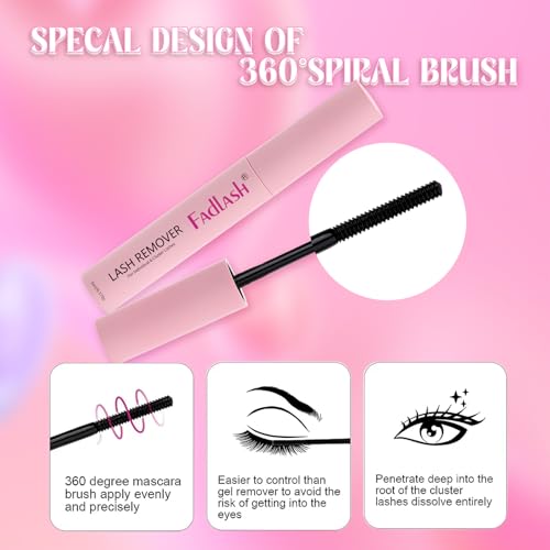 FADLASH Lash Clusters Kit Individual Lash Extensiones Wispy Faux Mink 10-16mm DIY Eyelash Extension Kit Eyelash Clusters Lashes with Bond and Seal and Remover Lash Tweezer for Self Use£¨R13-D-10-16MIX)
