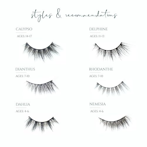 Lady St. Lucia's Les Petites Collection Faux Mink 2/3 Length Eyelashes For Youth Nemesia For Ages 4-6