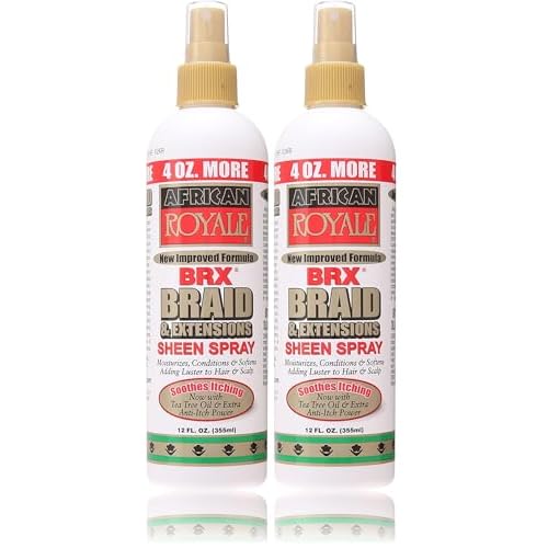 African Royale BB BRX Braid and Extensions Sheen Spray, 12 oz. (Pack of 2)