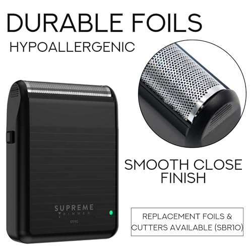 Supreme Trimmer 2-in-One Vader Lite + Solo Lite Foil Shaver Kit | Barber, at Home or Travel Hair Cutting Kit | Black