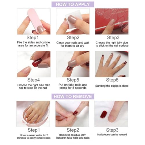 Handmade Christmas Press on Nails Thick Short Square False Nails with Xmas Reindeer Santa Claus Candy Cane Designs Muti-Layer Gel False Nails Full Cover Glitter Acrylic Nails for Women (Size S)