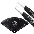 Ink Permanent Brow Mapping Kit with Eyebrow Ruler and 2 White Peeling Pencils ? Aluminum Alloy Fan-Shaped Eyebrow Design Tool for Microblading, PMU, and Permanent Makeup
