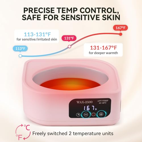 BAOSHISHAN Hand Wax Paraffin Machine, 3500ML Paraffin Wax Warmer with Auto-Timer & 113¢µ-167¢µ Display Temperature Control, Paraffin Wax Machine for Hands for Skin Moisturizing Home Spa Beauty (5 Pack)