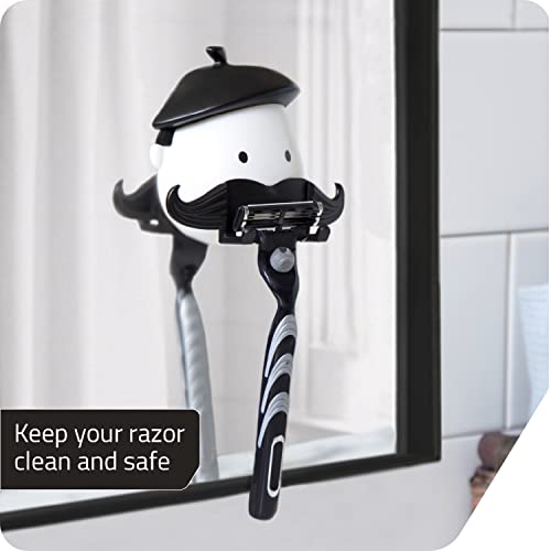 PELEG Design Mr. Razor ? Razor Holder Suction Shaving Razor Holder for Shower Bathroom Bath Unique Gifts