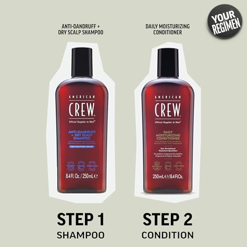 AMERICAN CREW Anti-Dandruff + Dry Scalp Shampoo for Men,Citrus Mint Scent,8.4 fl oz,(Pack of 2)