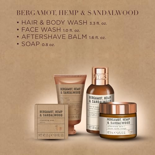 Baylis & Harding The Fuzzy Duck Bergamot, Hemp & Sandalwood Men's Luxury Gift Set - Vegan Friendly (Pack of 1)