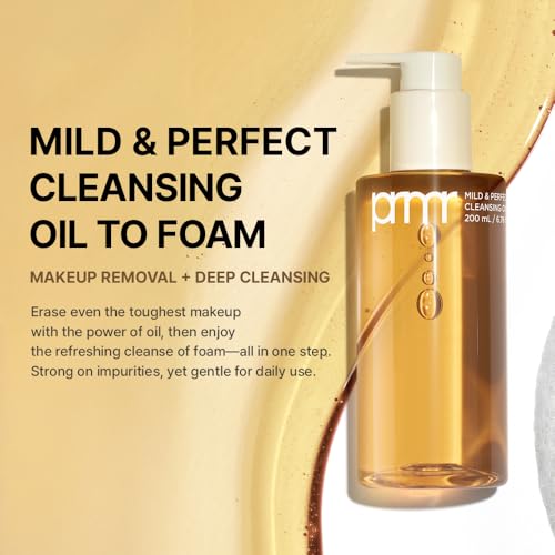 Primera (PRMR Oil To Foam Cleanser Korean Deep Cleansing Oil, Daily Makeup Remover, Blackheads, Dust and Dirt Removal, Pore Cleaning, Hyaluronic acid, Deep Clean in One Step (200ml, 6.76 fl. oz)
