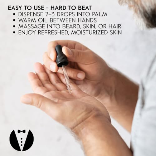 GROOM Forest Scented Beard Oil for Men | Woodsy Beard Conditioner & Moisturizer | Lightweight, Non-Greasy Formula | Softens Hair, Fights Flakes | 1 oz