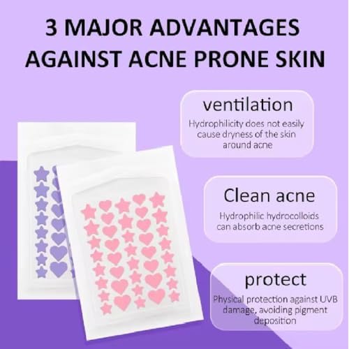 ClearPatch Acne Treatment Hydrocolloid Pimple Patches, Magic Pimple Patch, Acne Patch (120 Patches - 3 Colors: Green, Purple, Pink, 3 Sheets per Box)