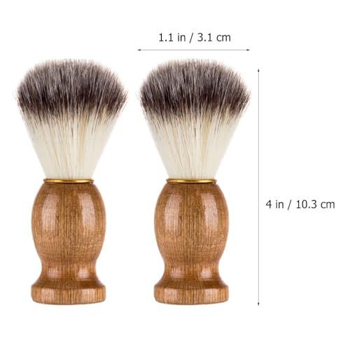 10 Pcs Wood Handled Badger Hair Shaving Brush Professional Salon Tools Beard Grooming Tool for Men Shave Accessory