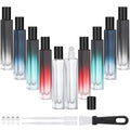 Segbeauty 0.34oz Mini Glass Roller Bottles for Perfume, 10pcs Refillable Roll On Bottles for Essential Oils with Dropper, 10ml Small Travel Containers for Cosmetic Liquid Eye Essence Liquids