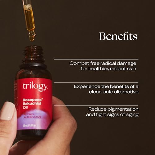 Trilogy Rosapene Bakuchiol Oil, Anti-Aging Natural Active Blend with Rosehip Oil, 1.0 fl oz