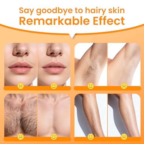 100 PCS Wax Strips for Hair Removal: 40 Facial & 60 Body Hair Removal Waxing Kit with Calming Oil Wipes - For Face, Eyebrow, Body, Arms, Legs, Bikini Area