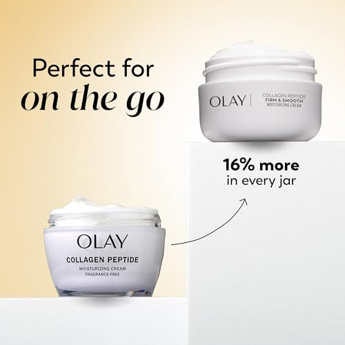 Olay Regenerist Radiance Collagen Peptide Face Moisturizer: Firm & Smooth Cream - Fragrance-Free,Hydrating,Firming,Anti-Aging & Anti-Wrinkle - 2 Oz,(Pack of 2)