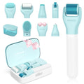 Derma Roller, TUMAKOU 10 in 1 Microneedle Roller Set for Face, Body, Scalp, Beard Hair, Microneedling Micro Needling Roller Kit for Women Men, with Storage Case & Face Ice Roller & Facial Brush(Green)