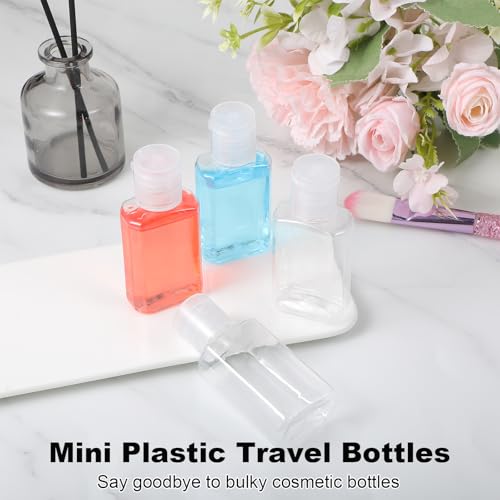 80 Pcs 1 oz Travel Bottles - Hand Sanitizer Bottle Mini Clear Bottles with Flip Caps, Portable Empty Refillable Containers for Shower Gel, Face Creams, Body Lotions