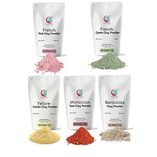 YOGI¡¯S GIFT ? Celebrating health Multi Pack | Pack of 5 Clays + Wild Turmeric Powder for face bundle