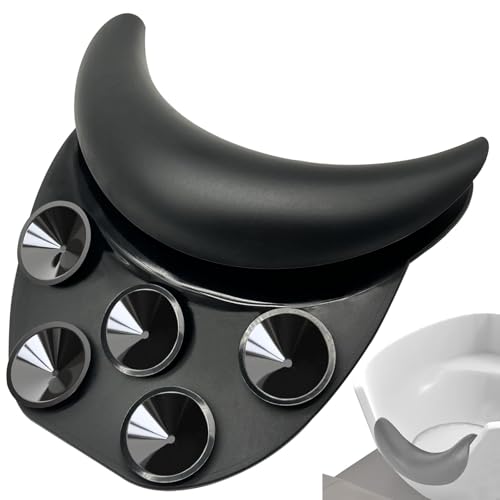 Shampoo Bowl Neck Rest for Sink, Silicone Neck Rest Cushion with Suction Cup, Portable Hair Washing Sink Neck Support Non-Slip for Salon Home Wash Basin