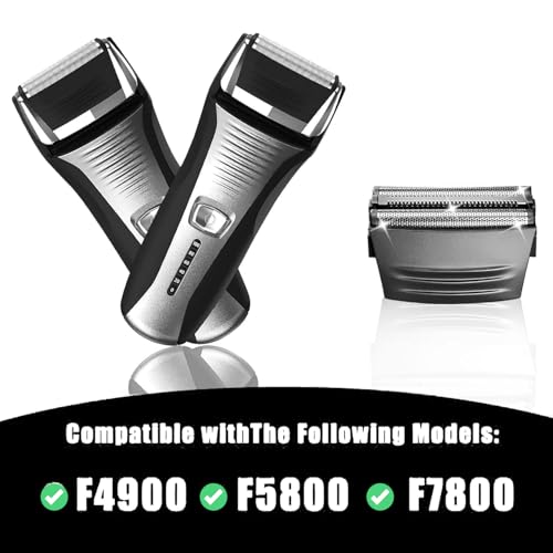 Replacement Shaver Foil Compatible with Remington Electric Shaver TITANIUM-X Flex & Pivot Foil and Cutter for F5800 & F7800, Replacement Heads Fit for Remington F4900, F5800 and F7800 (1 Pcs)