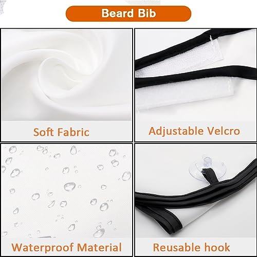Beard Bib Beard Apron, Beard Gather£¬Shaving and Trimming, Non-Stick Grooming Cloth with 2 Suction Cups, Best Gifts for Men
