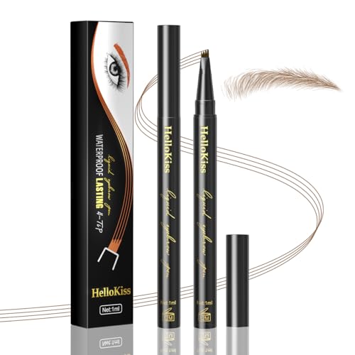 Microblading Eyebrow Pencils For Women,Eyebrow Pen,Brow Pencil,Long Lasting Waterproof And Sweat-Proof,4 Tip Precise Eye Brow Makeup Pen,Create Natural Hair-Like Brows