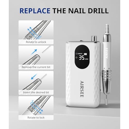 Nail Dust Collector, Cordless Dust Collector Nail Tech, Professional 1000PA Nail Fan Vent Dust Collector Extractor Dust Suction Machine for Acrylic Nails Polishing, Nail Salon&Home