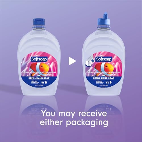 SOFTSOAP Liquid Hand Soap Refill, Aquarium, Bulk Hand Soap, Commercial Hand Soap, 300 oz Total (50 oz|Case of 6) US05262A