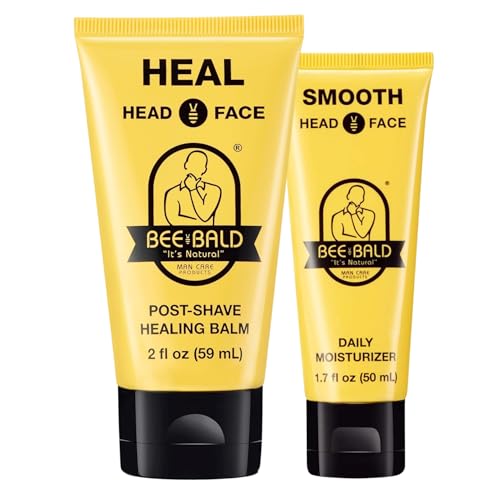 Bee Bald 2-Pack with SMOOTH Daily Moisturizer and HEAL Post-Shave Healing Balm