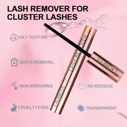 Lash Remover for Lash Extensions 10ML LAUBESS Lash Glue Remover Lash Bond and Seal Remover Lash Extension Remover Lash Cluster Remover Eyelash Remover for Lash Clusters