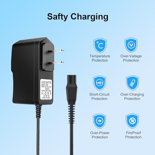 HQ8505 Charger for Philips Norelco 7000 5000 3000 8000X 8500X 9000 Series MG7 S1560 Electric Beard Trimmer 15V AC Adapter Power Supply Cord