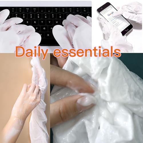 Pumei Hydrating Hand Mask - 3 Pairs Long-Length Hand Masks Moisturizing Gloves with Avocado Oil and Shea Butter for Dry Rough Skin Hand Moisturizer Gloves for Women & Men