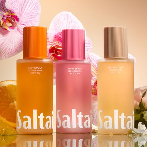 Saltair Body Oil - Luxurious Pink Beach After Shower and Bath Oil for Women and Men. Botanical, Non-Greasy, Well-Absorbing Moisturizer for Hydrating Dry Skin ? 4oz Pump Bottle (Pack of 2)